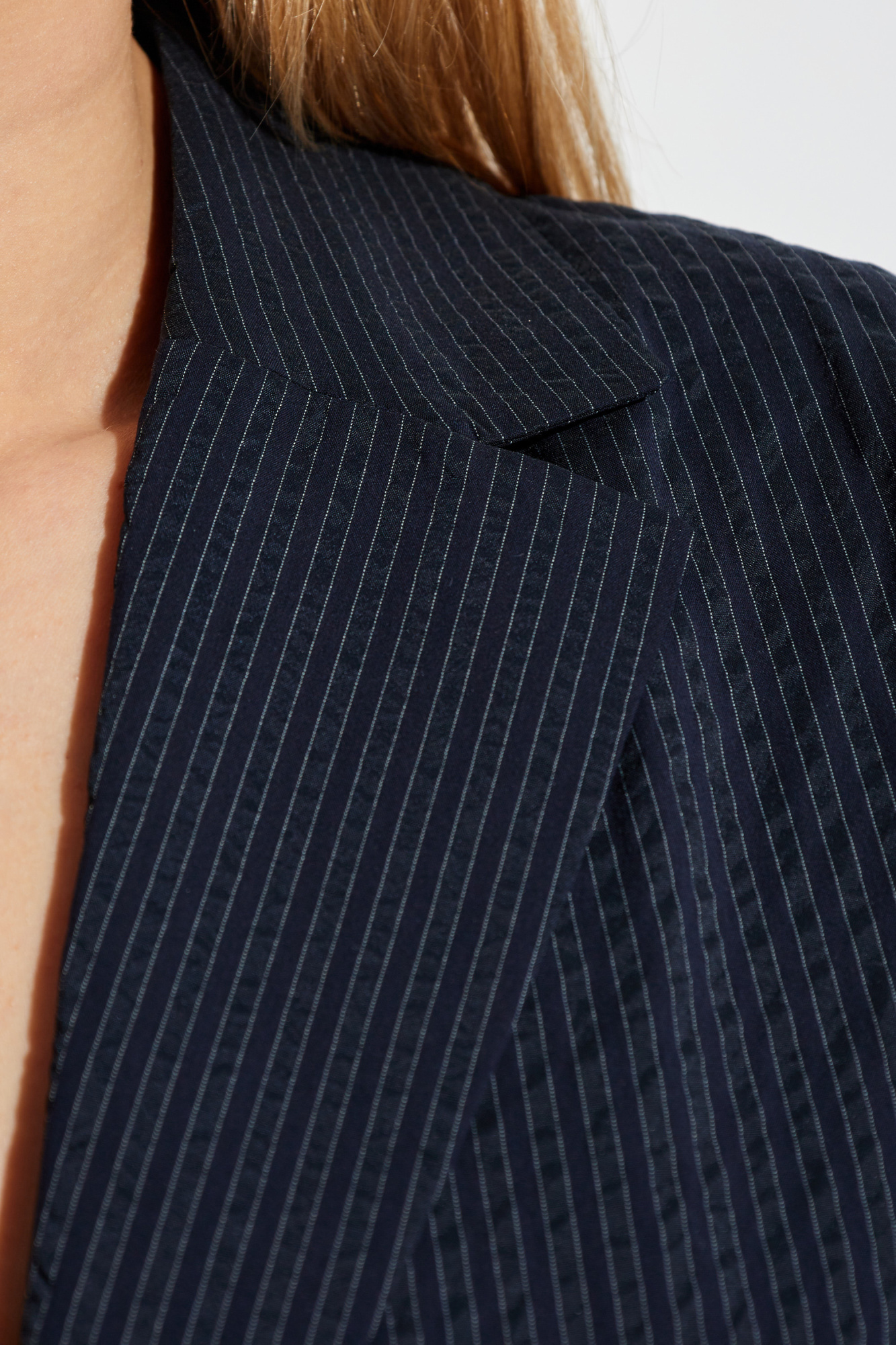 Navy blue Blazer with pinstripe pattern Maison Kitsuné - Vitkac Canada